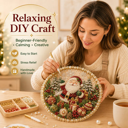 ✨ Four Seasons & Holiday Pearl Art Hanging Wreath Kit | Luxury Flocked Canvas with Scratch-Resistant Non-Fading Pearl Beads DIY Handmade Seasonal Decor 💎