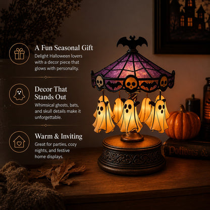🔥 Hot Sale 50% OFF 🎠 Ghost Carousel Motion Night Light – Cozy Halloween Glow🎃