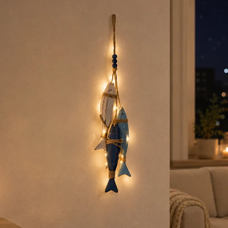 Mediterranean Starfish & Fish Hanging Coastal Ornaments 🐠✨