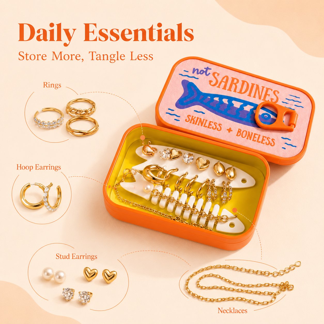 Travel jewelry case