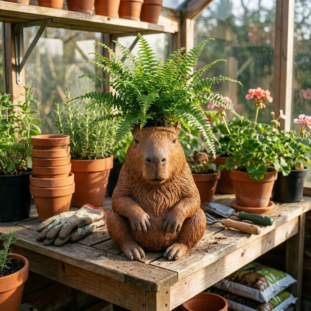 👀The "Zero F*cks" Capybara Planter