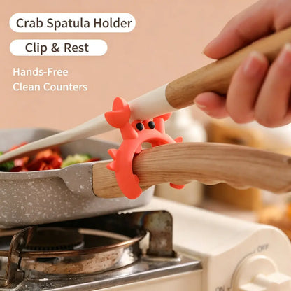 🦀48% OFF 4-Pack Crab Spatula Holders – Keep Counters Clean While You Cook