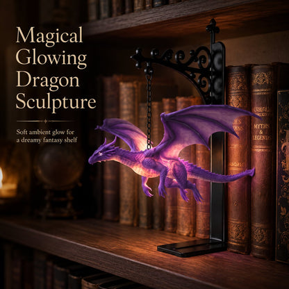 🔥LAST DAY 50% OFF - 🐉DragonGlow Hanging Purple Dragon Bookend Light