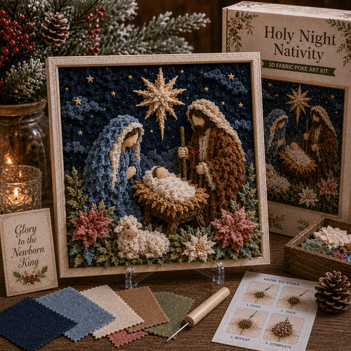 ✝️ 3D Christian Fabric Poke Art Kit