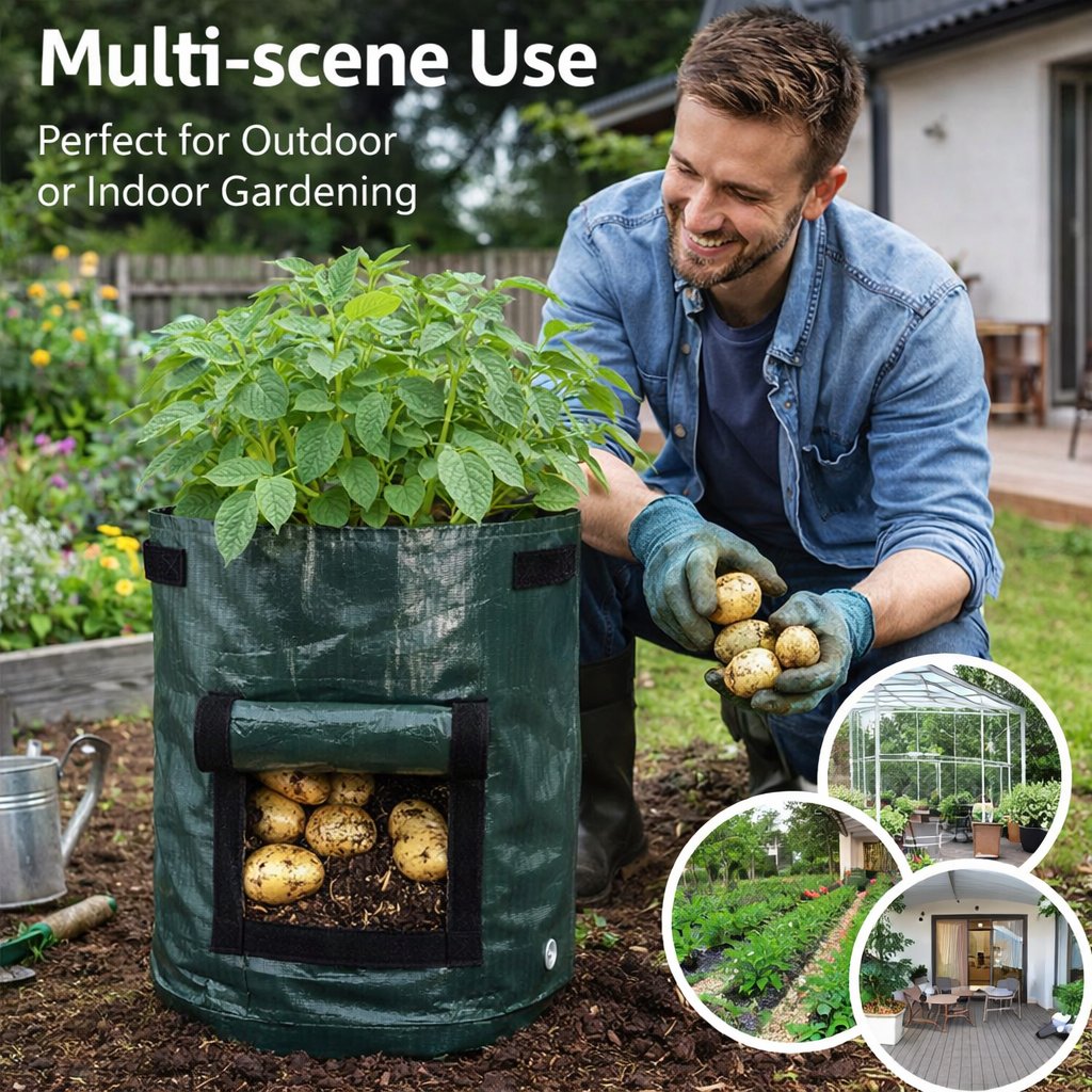 🥔 Garden Cloth Planting Bags – Breathable & Easy Harvest Grow Bags 🔥