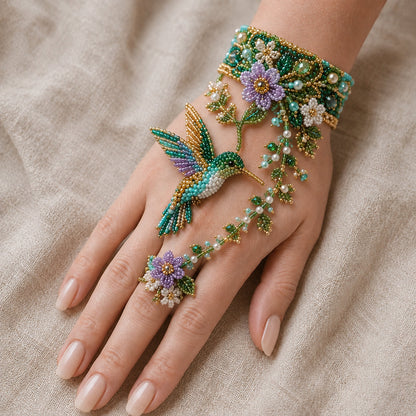 🔥Save 49%  – NEW ARRIVAL✨ DIY Beaded Hand Bracelet Kit – Create Your Own Wearable Art🔥