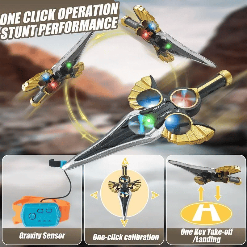 🕹️Magic Flying Battle Sword – LED Hover Spinning Toy✨⚔️