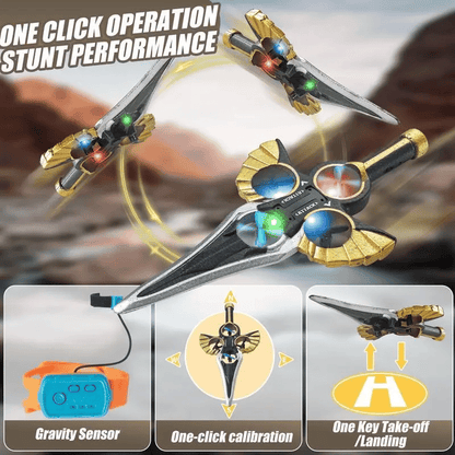 🕹️Magic Flying Battle Sword – LED Hover Spinning Toy✨⚔️