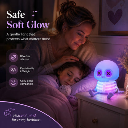 💀HOT SALE 50% OFF🔥Charming Silicone Skeleton Color Changing Bedside Night Light🔥
