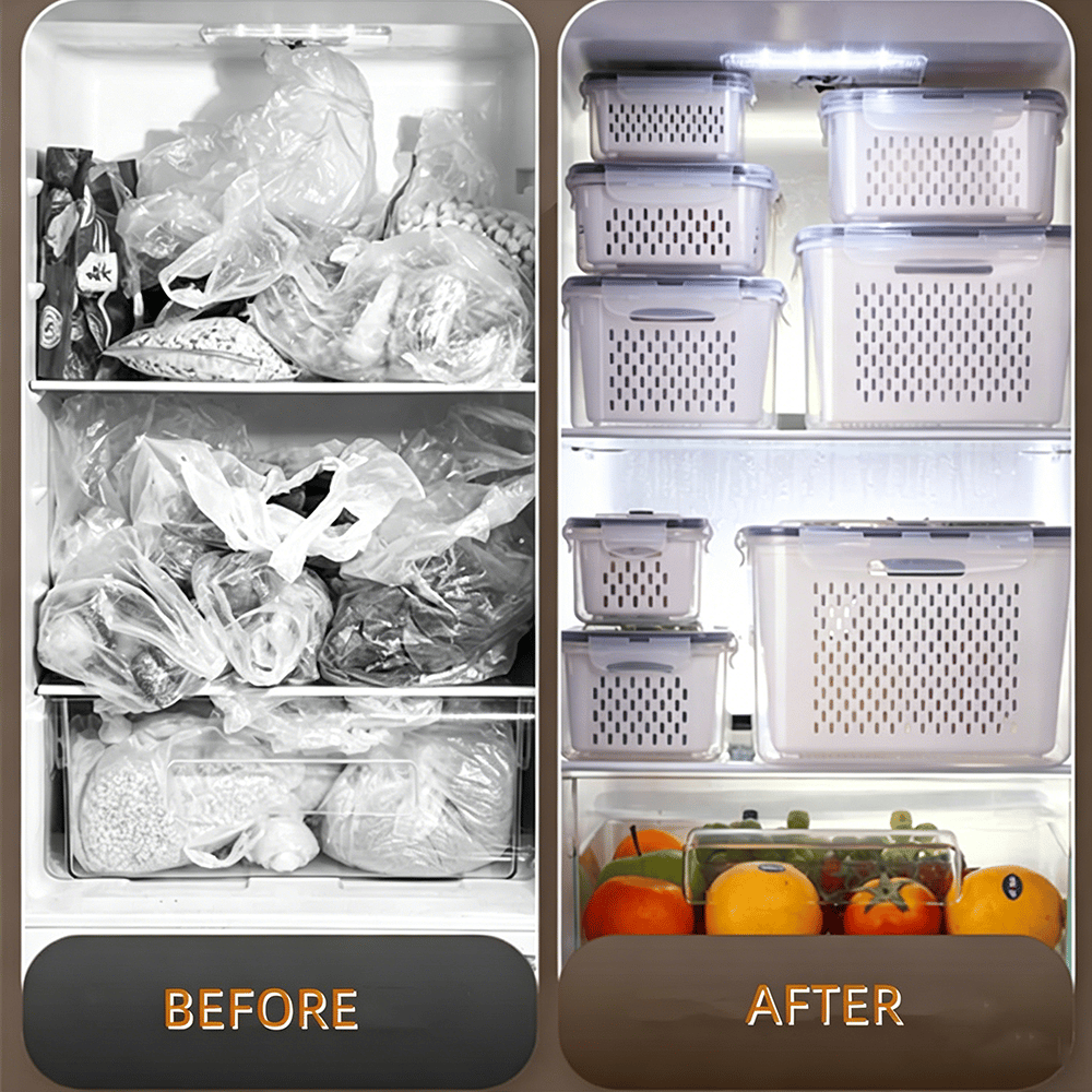 🍓 Refrigerator Food Storage Containers – Keep Fruits Fresh