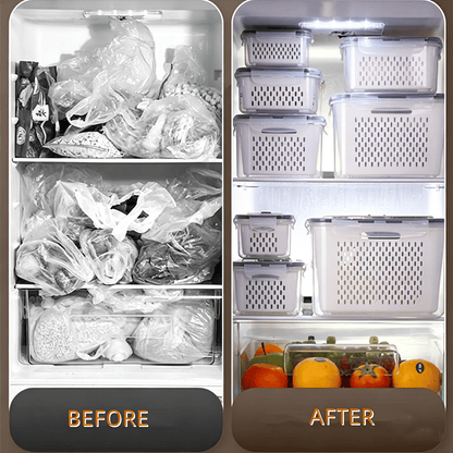 🍓 Refrigerator Food Storage Containers – Keep Fruits Fresh