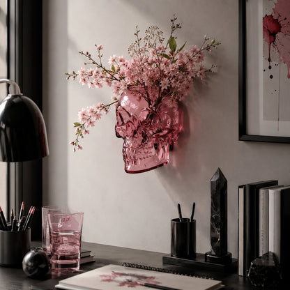 🔥Last Day 49% OFF-Gothic Skull Wall Vase 💀🌸