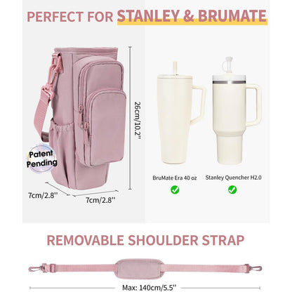 🔥Water Bottle Carrier Bag for 40oz Tumbler – Insulated Crossbody Holder
