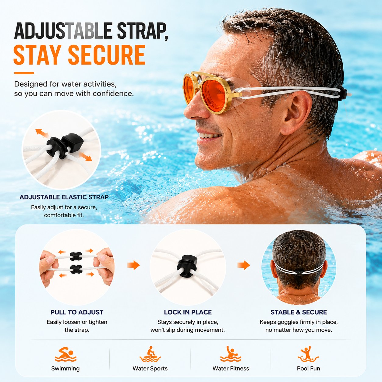 Full-View Anti-Fog Swim Goggle