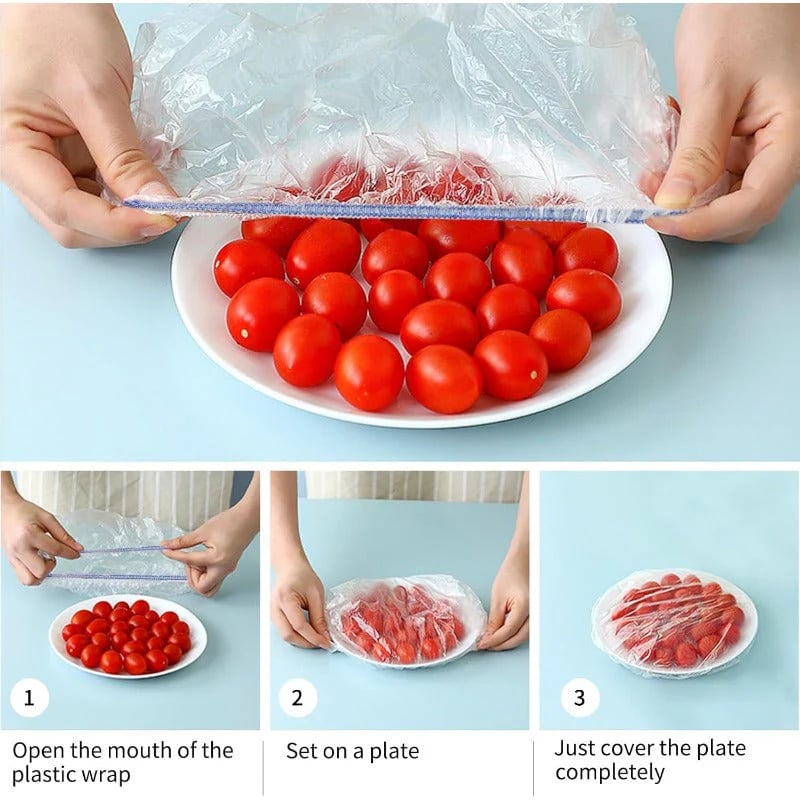 Fresh Keeping Bags – Elastic Plastic Bowl Covers