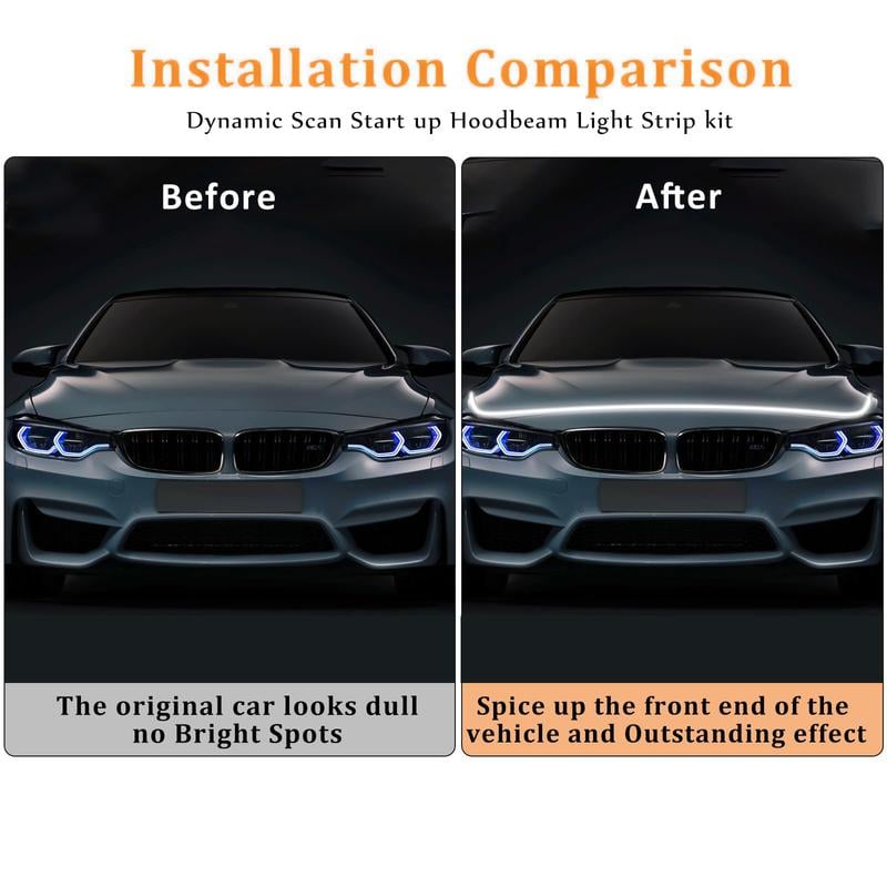 🔥HOT SALE 49% OFF🔥🚗71"High Brightness Automotive Hood Gap LED Strip - Ambient Lighting Package
