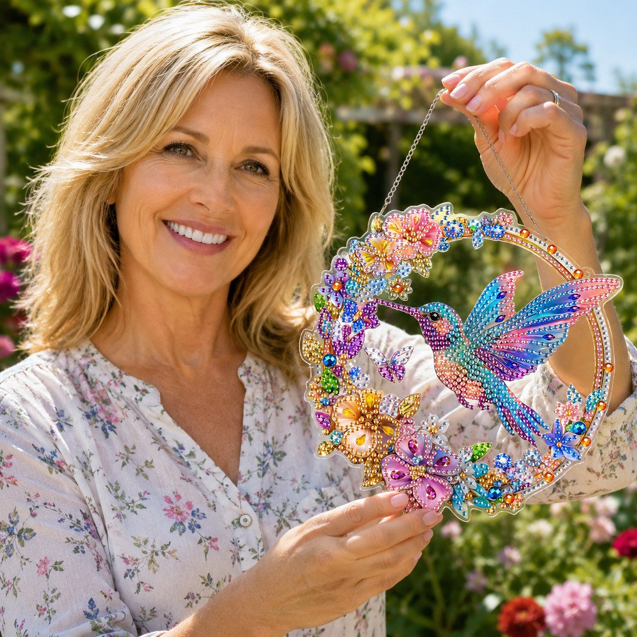 💥LAST DAY 49% OFF - Hummingbird Diamond Art Hanging Ornament Kit