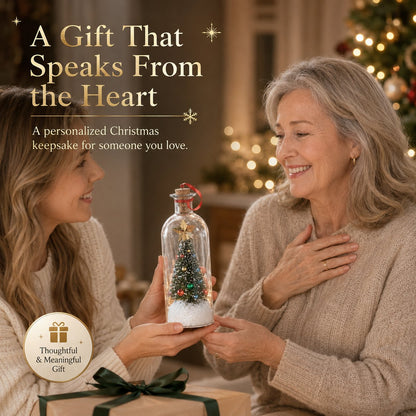 🎄 HOT SALE 50% OFF🔥Voice Recording Christmas Tree Glass Bottle Holiday Keepsake Centerpiece🔥