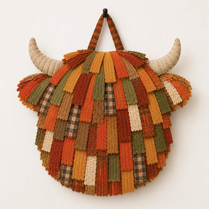 Autumn Highland Cow Pumpkin 3D Fabric Diy Kit