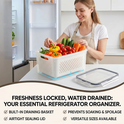 🍓 Refrigerator Food Storage Containers – Keep Fruits Fresh