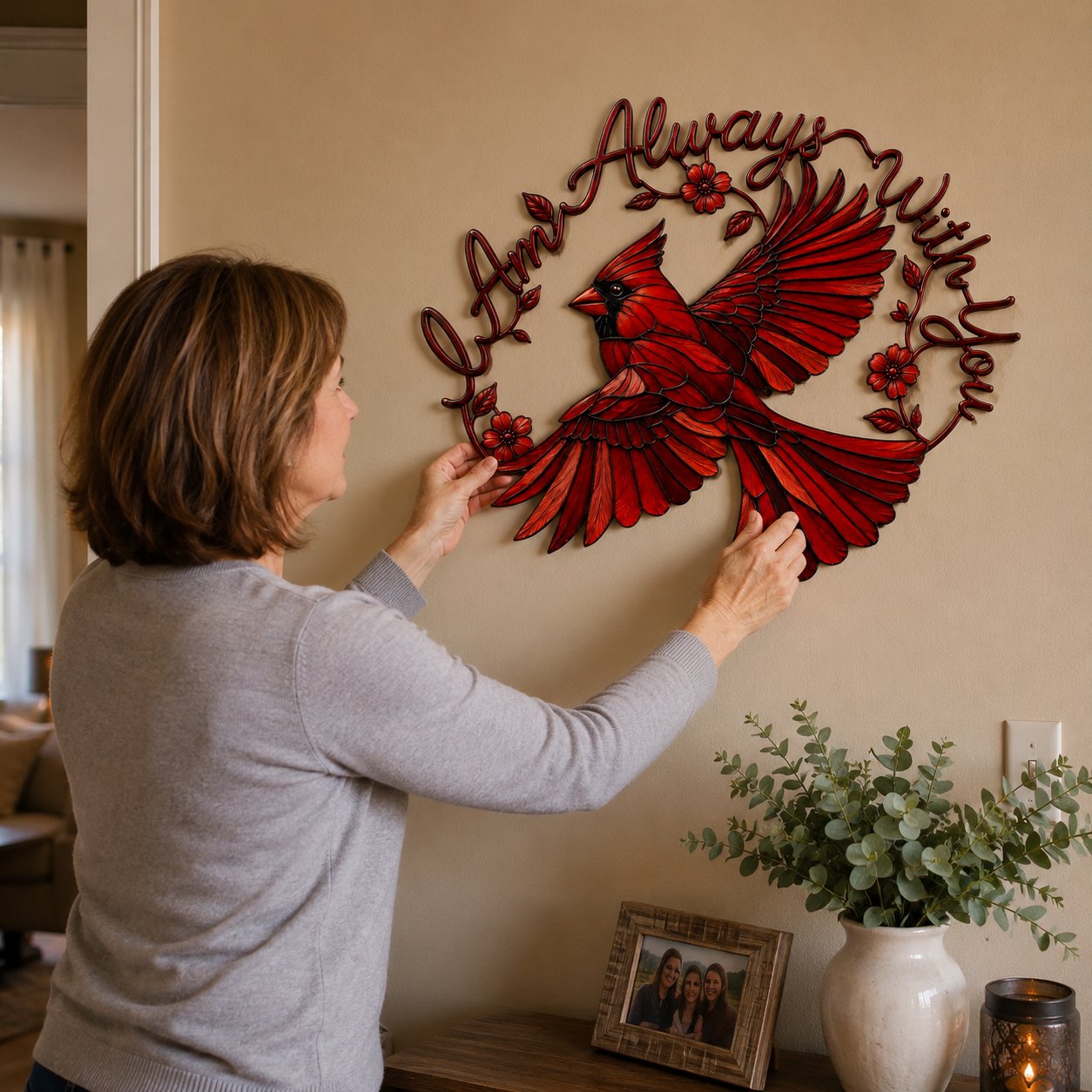 🐦Cardinal Metal Wall Art - I Am Always With You❤️
