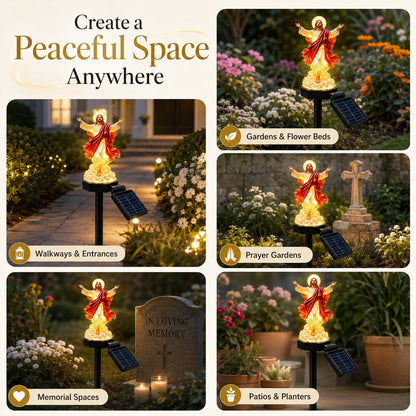 ☀️Solar-Powered Illuminated Jesus Garden Statue🙏