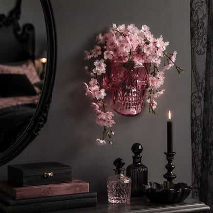 Gothic Skull Wall Vase 💀 – Hangable & Tabletop Freestanding🌸