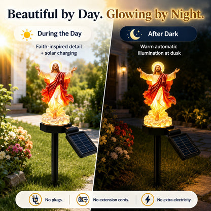 ☀️Solar-Powered Illuminated Jesus Garden Statue🙏