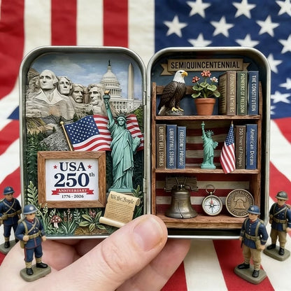 🔥Last Day 49% OFF - ❤️🗽USA 250th Anniversary Pocket Diorama Tin