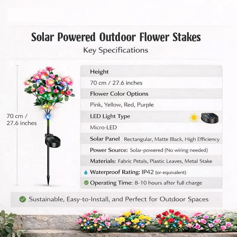 🔥2026 Summer Hot Sale 49%  OFF-LED Solar Flower Lights Rhododendron Outdoor Simulated Flower Lamp