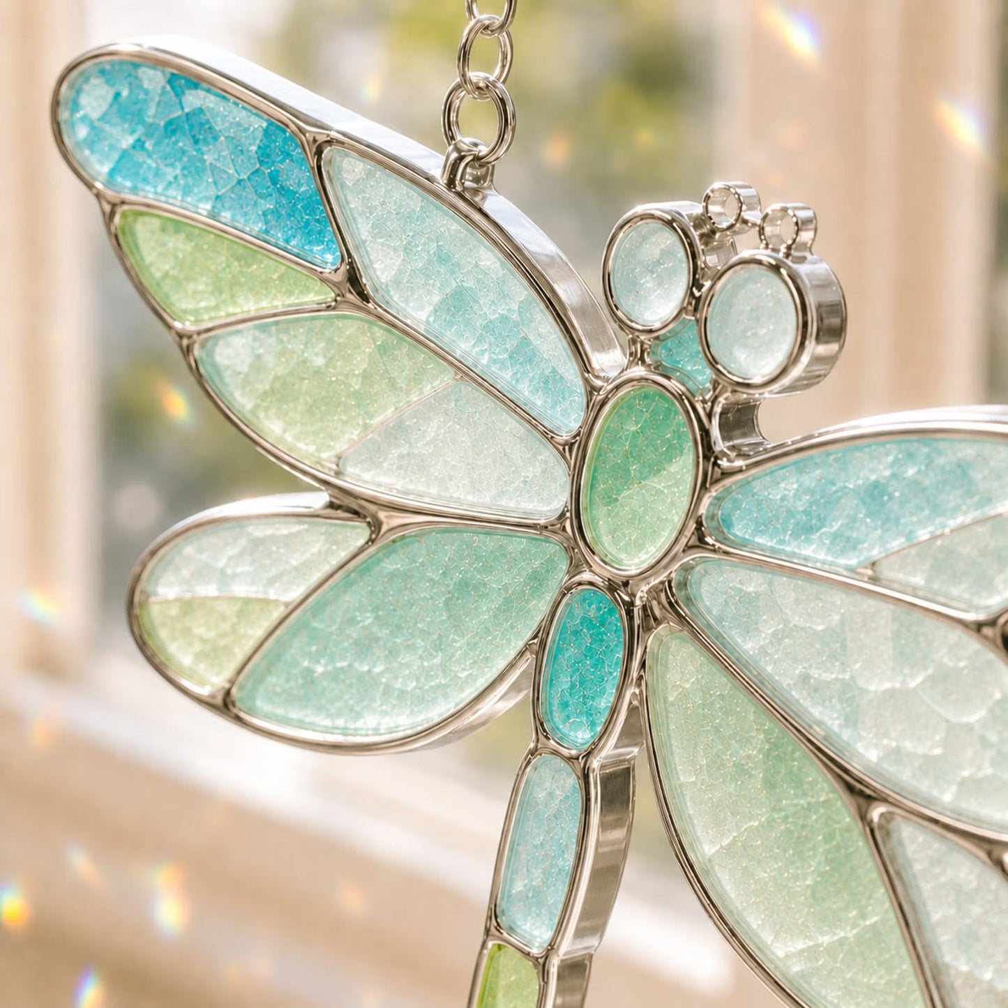 Personalized Coastal Glow Sea Glass Suncatcher Wind Chime Kit Collection, Home Decor, Birthday Gift for Ocean Lovers