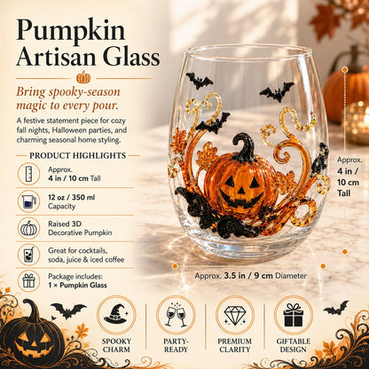 🎃 3D Halloween Artisan Glassware Collection | For Magical Halloween Sips, Eye-Catching 3D Details, Luminous Festive Party Moments & Cozy Fall Home Bar Glow