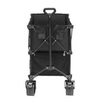 【Summerfinds】 DeckWagon Foldable Double Decker Wagon Collapsible Wagon Cart with All-Terrain WheelsHeavy Duty Folding Wagon Cart for CampingShoppingGarden52" Extra Long Extender