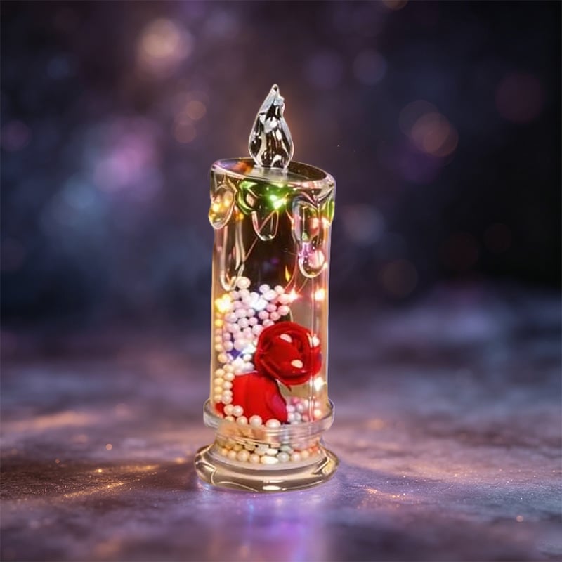 🌹Realistic Rose Candle Lights — Battery-Powered, Smoke-Free LED Roses for Home Decor, Weddings, Parties & Gifts ✨