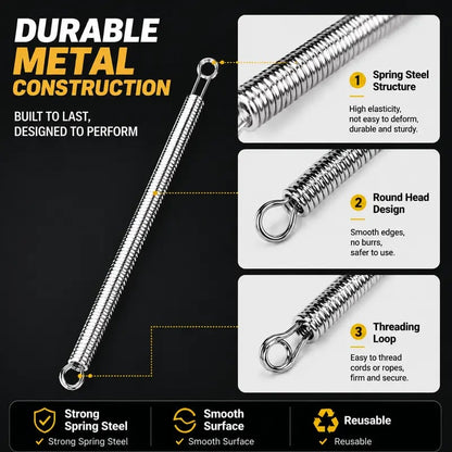 🔥49% OFF 2Pcs Flexible Drawstring Threading Tool 🧵 Bendable Metal Spring Threader for Hoodies Pants Shoelaces
