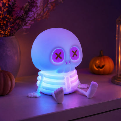 💀HOT SALE 50% OFF🔥Charming Silicone Skeleton Color Changing Bedside Night Light🔥