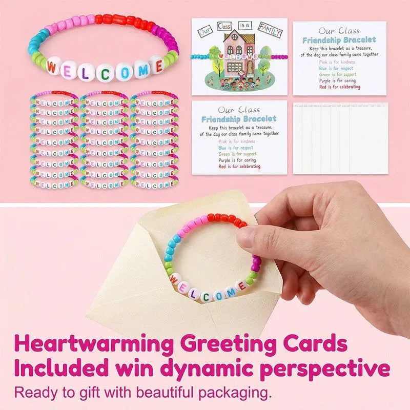 🔥HOT SALE 49% OFF - ✨🌈Pack of 25 Welcome BeadBracelets - StrengthenClassroom Friendship & SpreadWarm Kindness!
