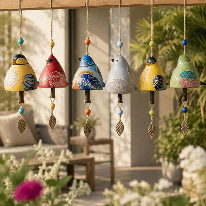 🐦Hand-Painted Ceramic Bird wind Chimes (Handmade by Jordan Maynard®)-Buy 3 Free Shipping
