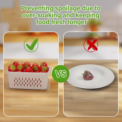 🍓 Refrigerator Food Storage Containers – Keep Fruits Fresh