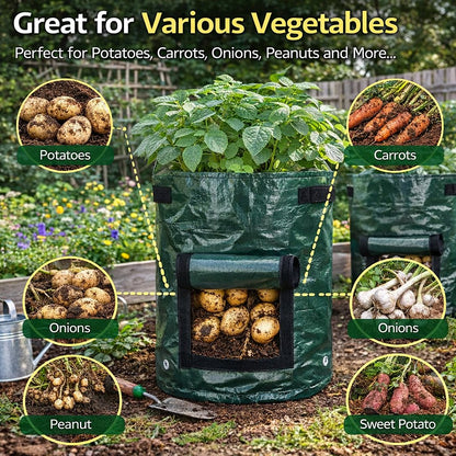 🥔 Garden Cloth Planting Bags – Breathable & Easy Harvest Grow Bags 🔥
