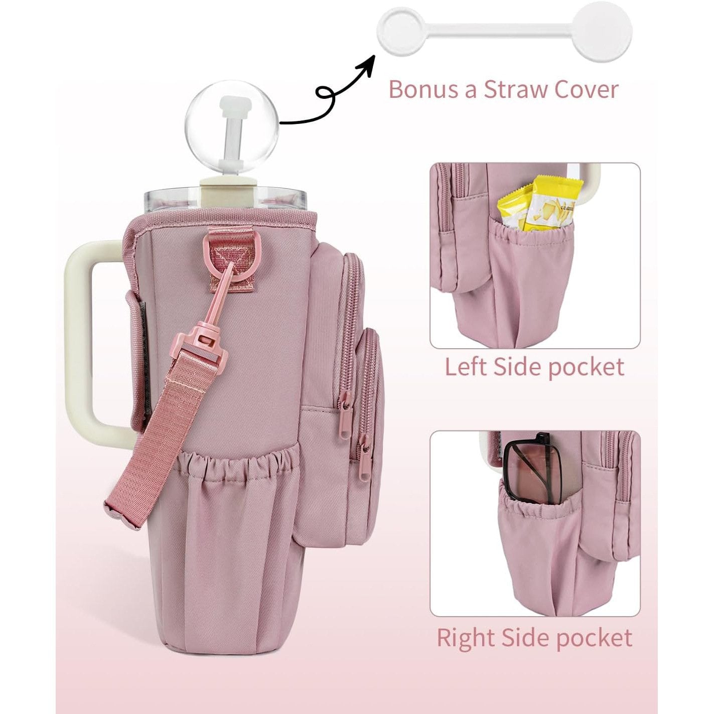 🔥Water Bottle Carrier Bag for 40oz Tumbler – Insulated Crossbody Holder