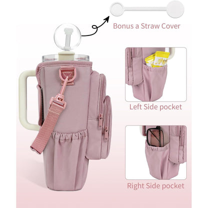 🔥Water Bottle Carrier Bag for 40oz Tumbler – Insulated Crossbody Holder