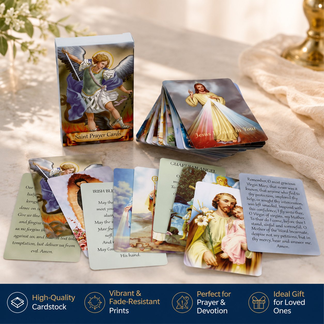 ✝️🎁Catholic Genuine Leather Holy Card Holder – Pocket Prayer Card Organizer with Snap Closure