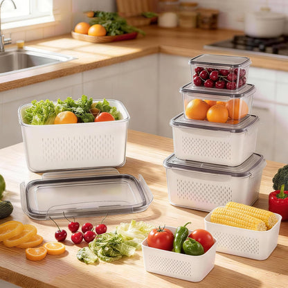 🍓 Refrigerator Food Storage Containers – Keep Fruits Fresh
