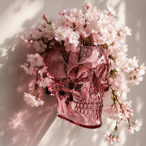 Gothic Skull Wall Vase 💀 – Hangable & Tabletop Freestanding🌸
