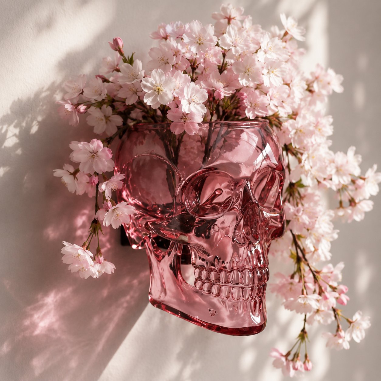 🔥Last Day 49% OFF-Gothic Skull Wall Vase 💀🌸