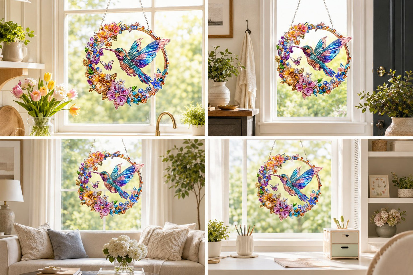 💥LAST DAY 49% OFF - Hummingbird Diamond Art Hanging Ornament Kit