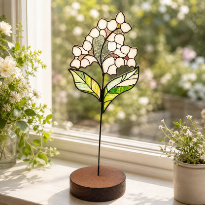 🌸Handmade Stained Glass Flower Freestanding Window Decor