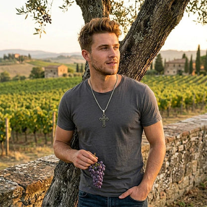 ✝️Men's Lord's Prayer Cross Necklace