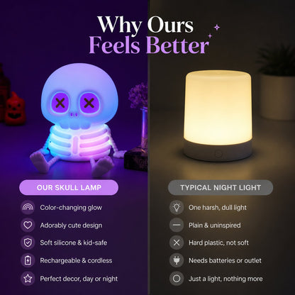 💀HOT SALE 50% OFF🔥Charming Silicone Skeleton Color Changing Bedside Night Light🔥